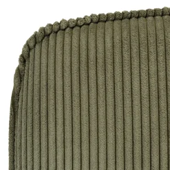Fauteuil pivotant en tissu velours côtelé vert CASTILLE