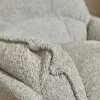 Fauteuil pivotant gris clair en tissu bouclette BELORA