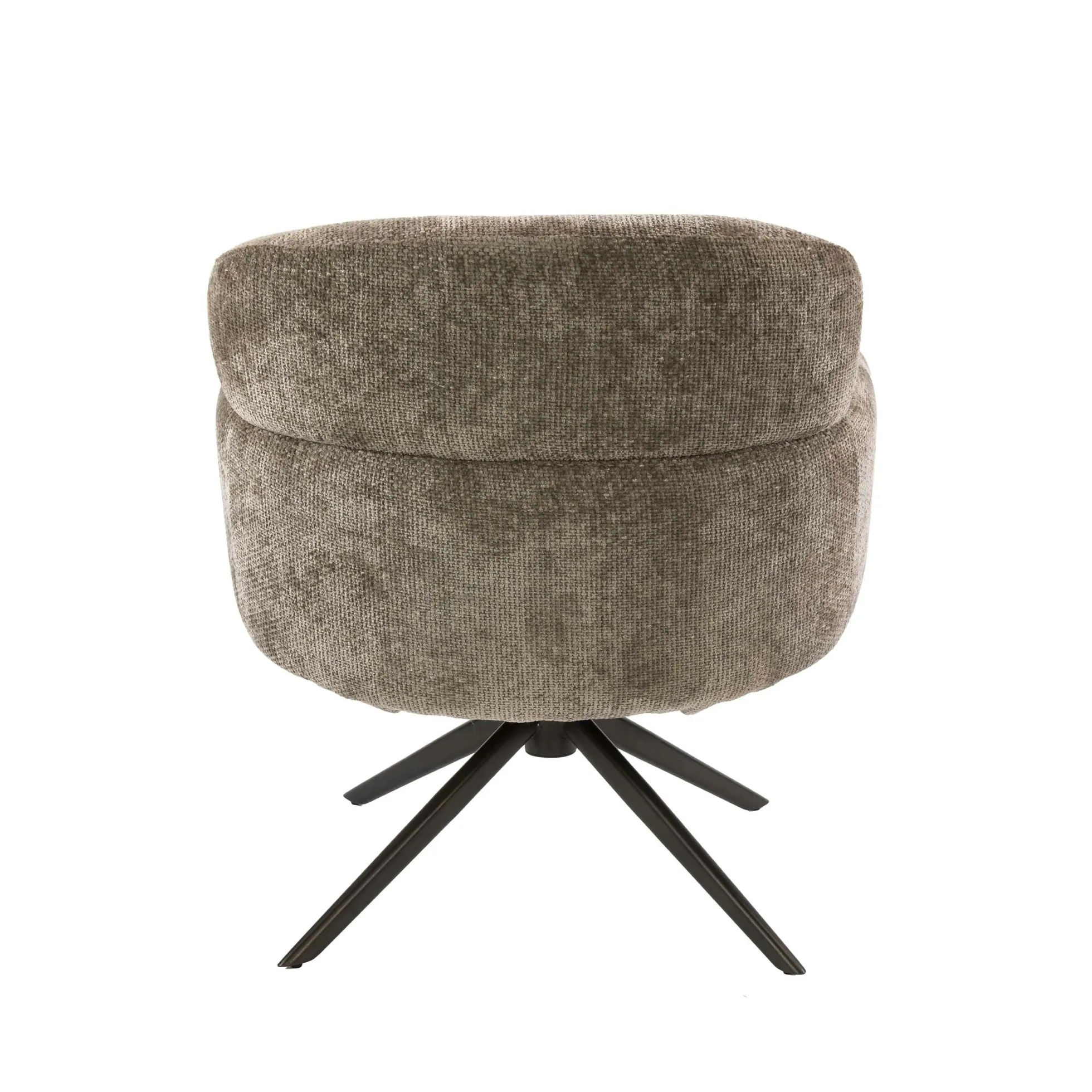 Fauteuil pivotant tissu brun chaud à retour automatique CREEK