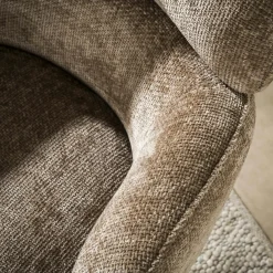 Fauteuil pivotant tissu brun chaud à retour automatique CREEK
