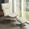Fauteuil relax grège, avec repose-pieds LOMBARDIE