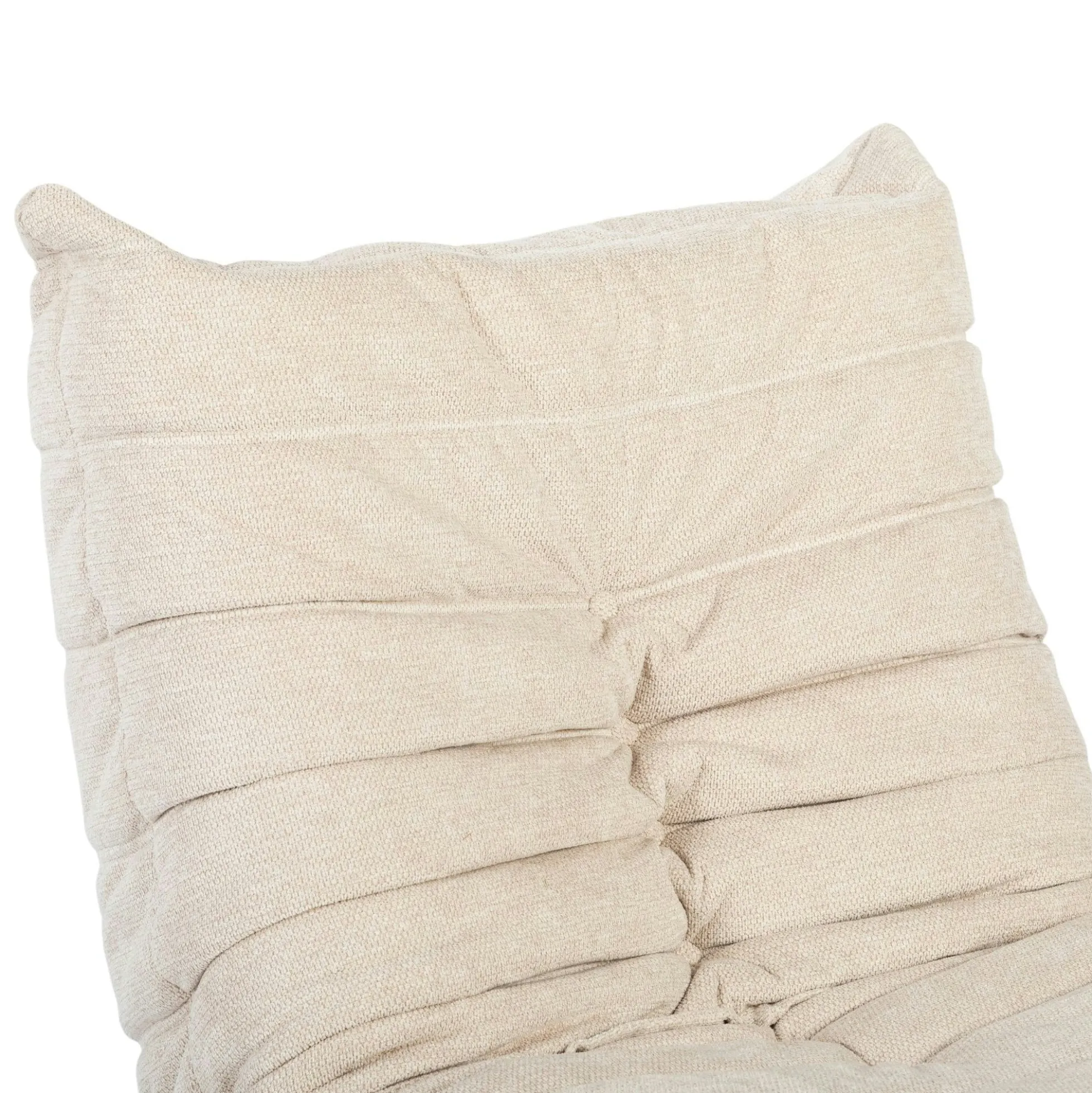 Fauteuil relax inclinable beige tissu plissé BELORA