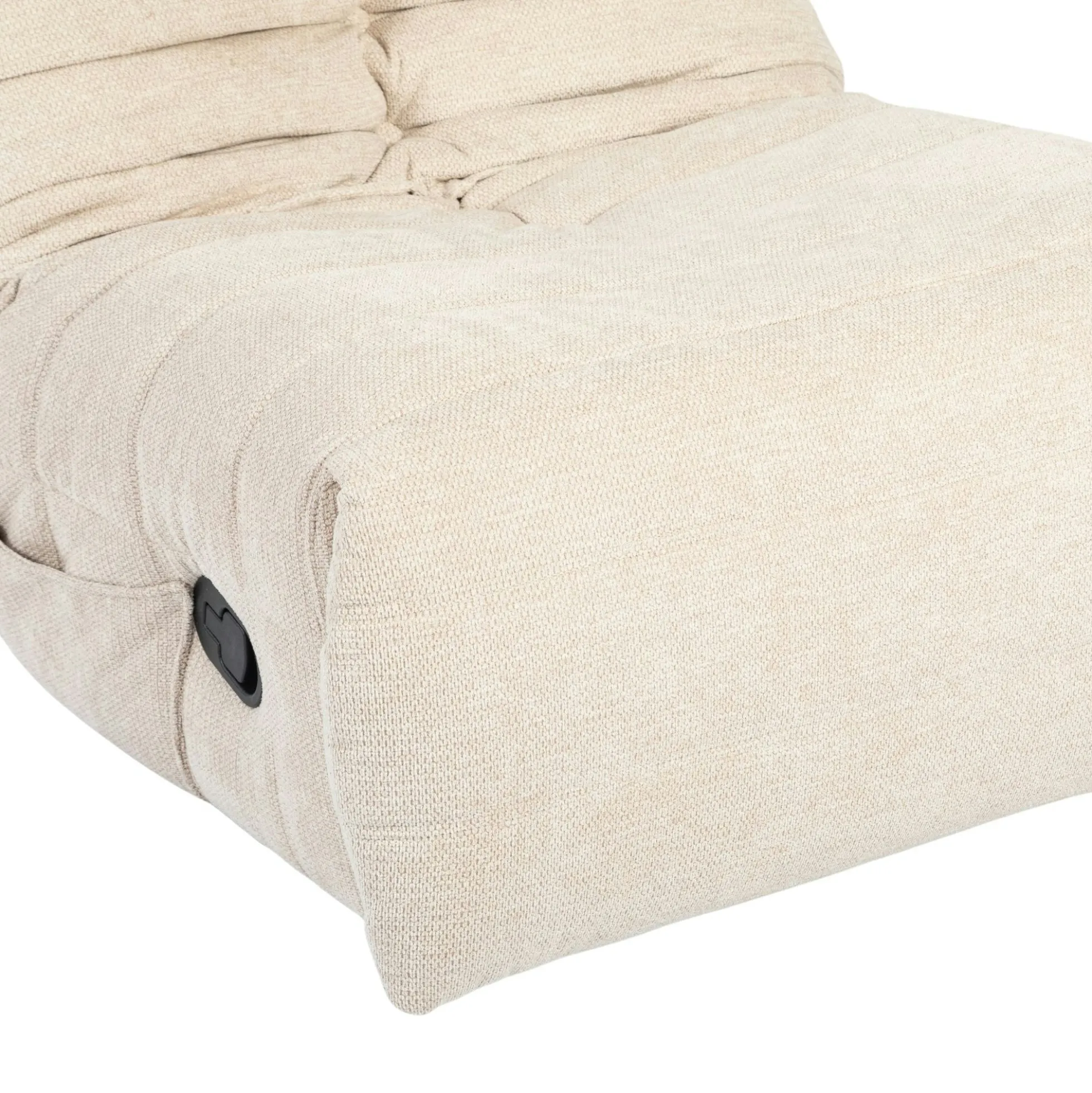 Fauteuil relax inclinable beige tissu plissé BELORA