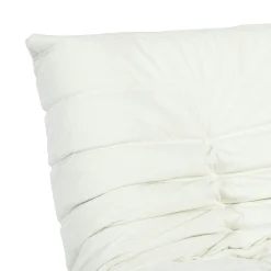 Fauteuil relax inclinable blanc tissu plissé BELORA