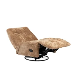 Fauteuil relax inclinable cannelle tissu chenille BELORA