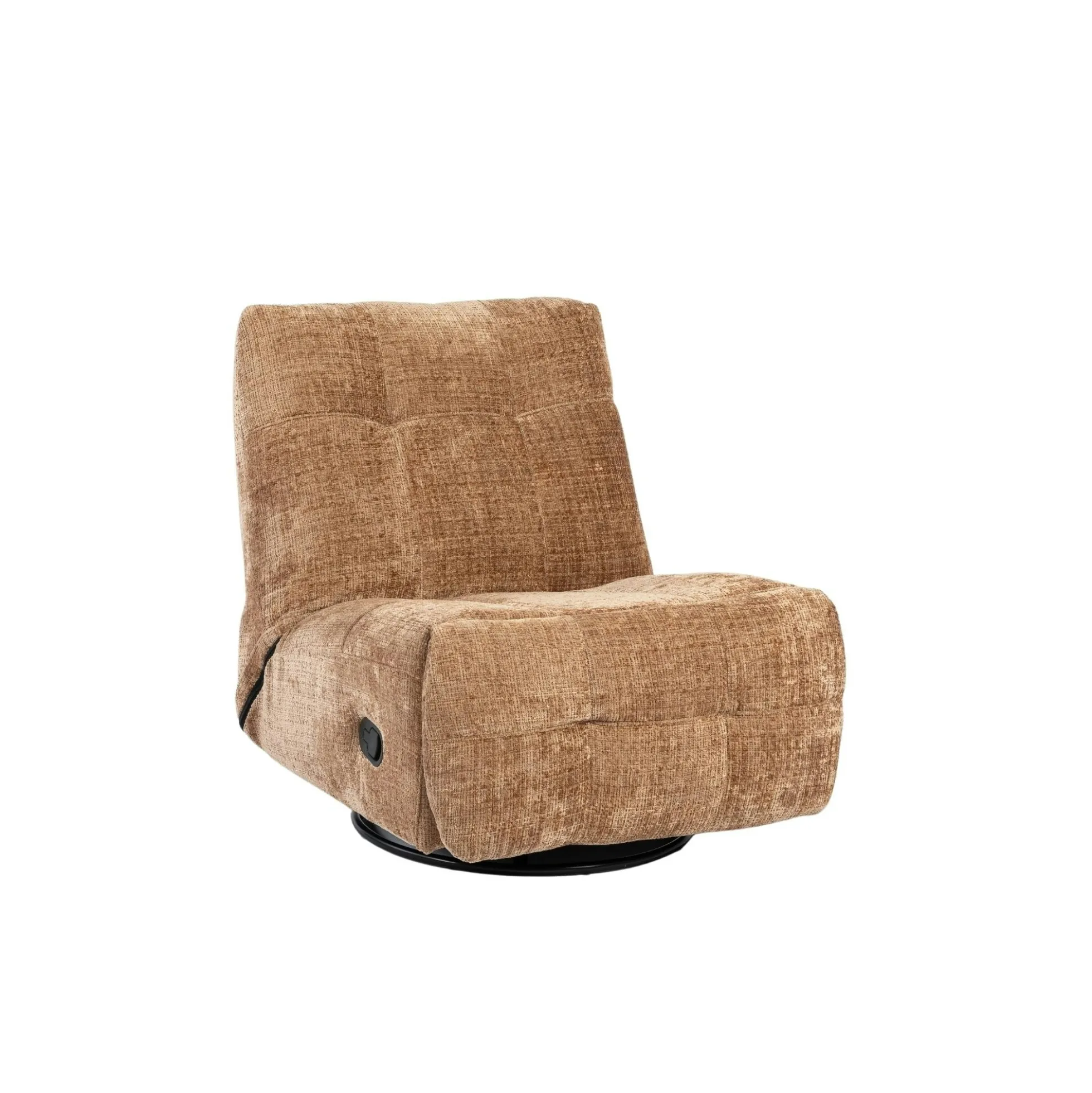 Fauteuil relax inclinable cannelle tissu chenille BELORA