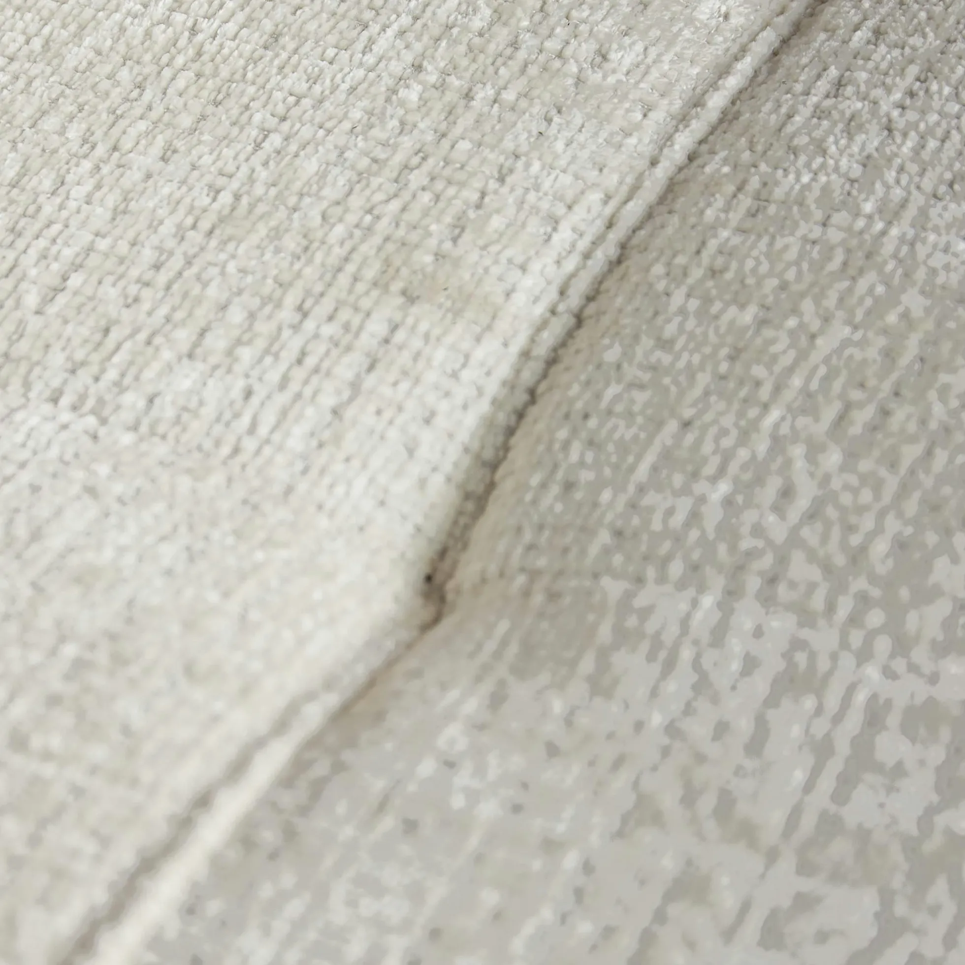 Fauteuil relax inclinable écru tissu chenille BELORA