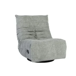 Fauteuil relax inclinable gris tissu plissé BELORA