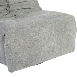 Fauteuil relax inclinable gris tissu plissé BELORA