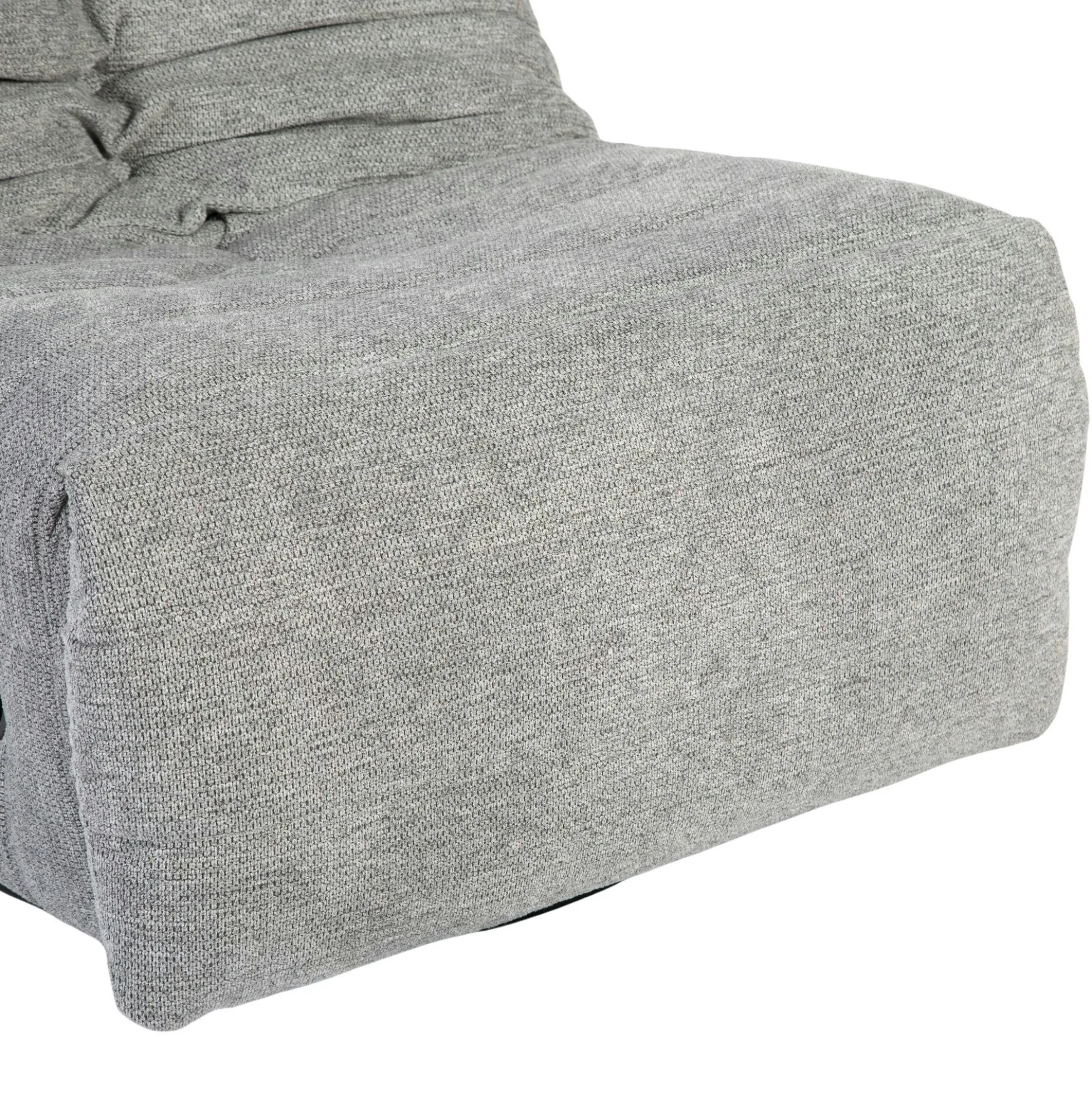 Fauteuil relax inclinable gris tissu plissé BELORA