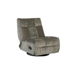 Fauteuil relax inclinable gris tissu chenille BELORA