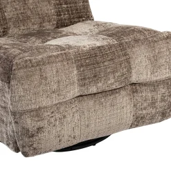 Fauteuil relax inclinable marron tissu chenille BELORA