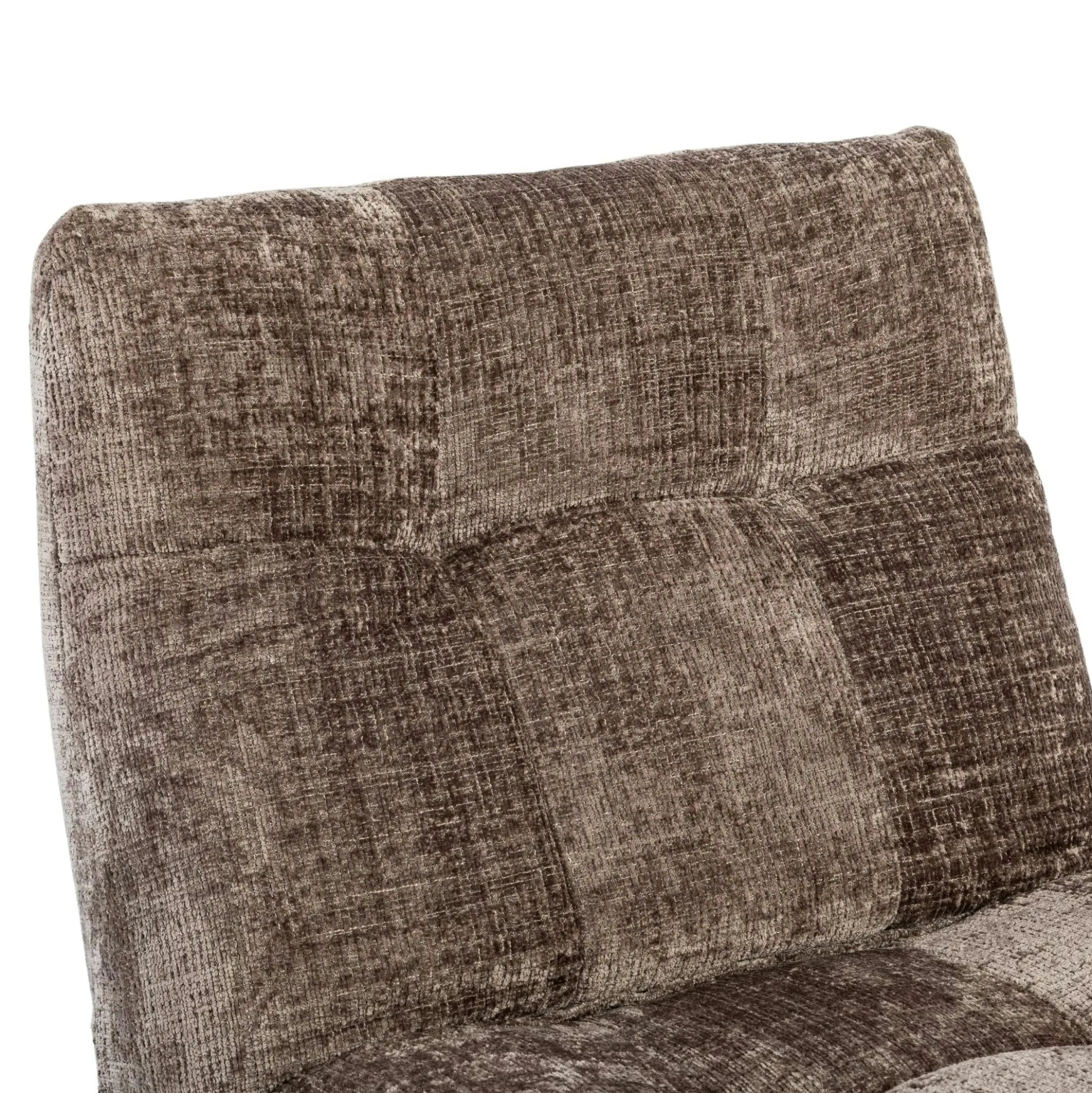 Fauteuil relax inclinable marron tissu chenille BELORA