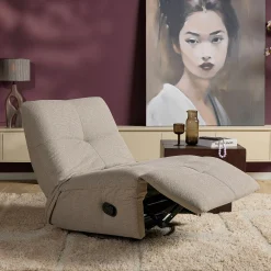 Fauteuil relax inclinable taupe BELORA