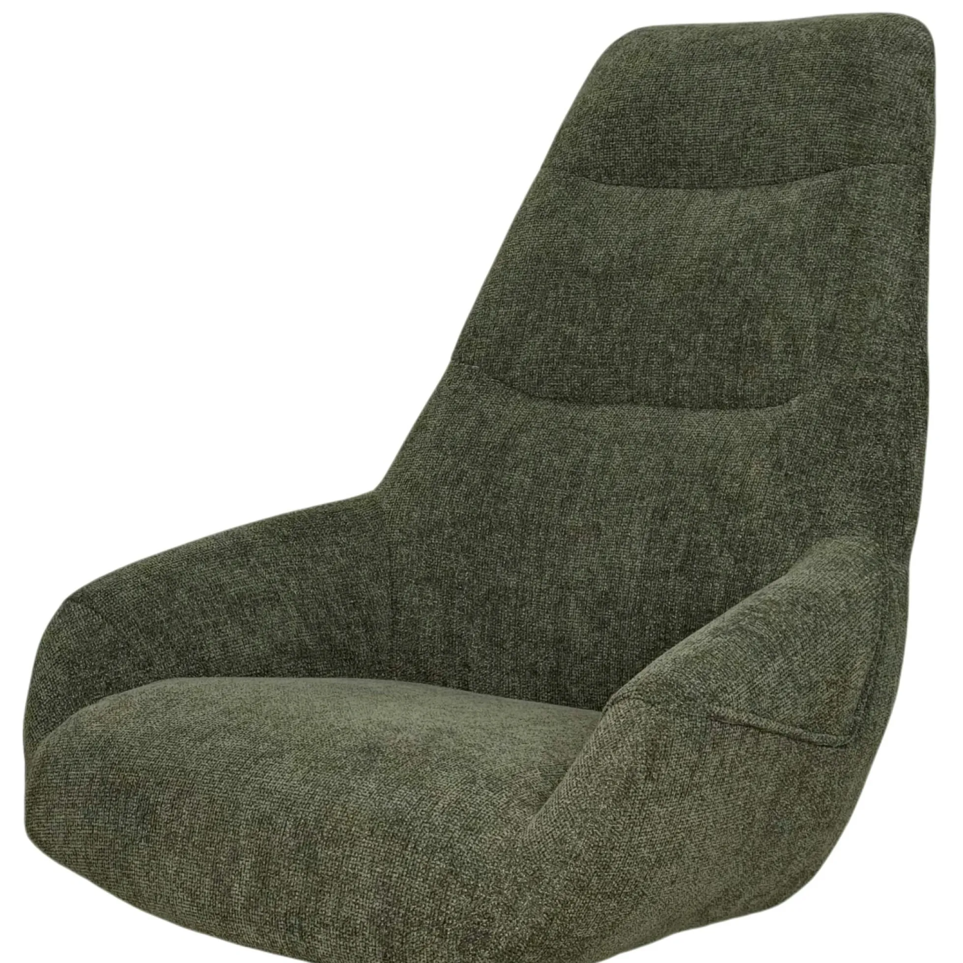 Fauteuil relax pivotant tissu vert kaki IENA