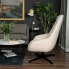 Fauteuil relax pivotant tissu écru IENA