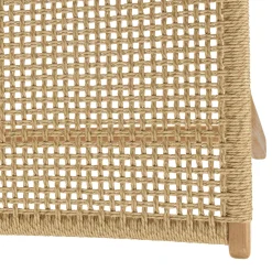 Fauteuil relax teck et cordes tressées beiges (lot de 2) SUMMER