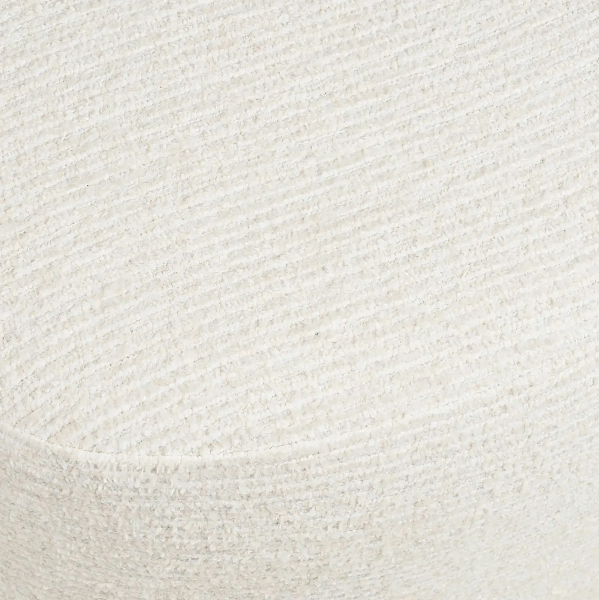 Fauteuil salon blanc pivotant et son pouf assorti BERLIN