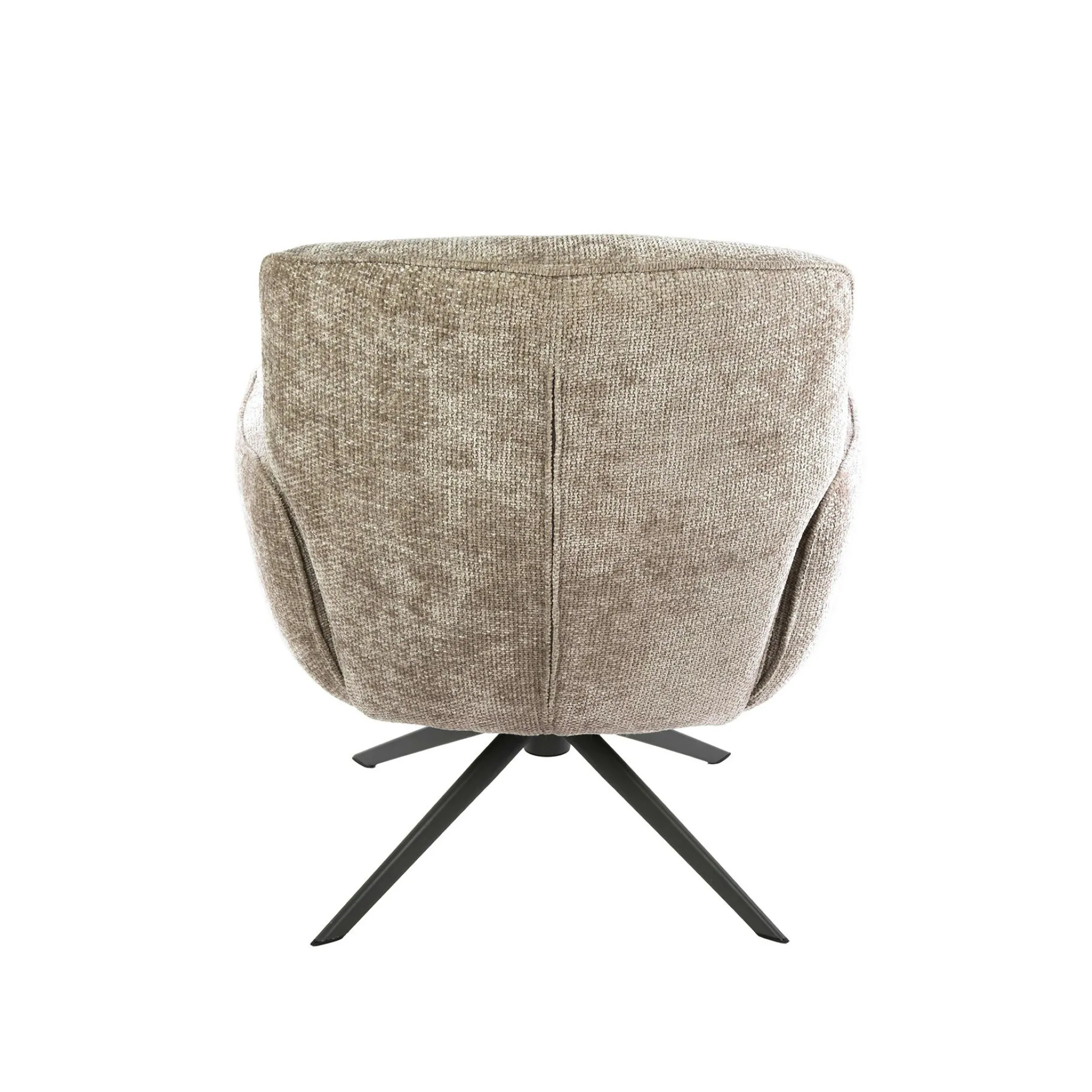 Fauteuil salon pivotant beige à dossier souple ASCOLI