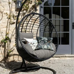 Fauteuil suspendu résine noire SOUTH BEACH