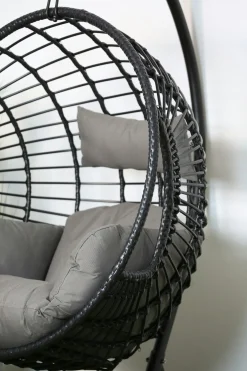 Fauteuil suspendu résine noire SOUTH BEACH