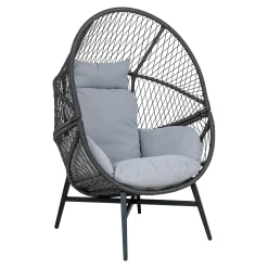 Fauteuil œuf sur pieds finition noire SOUTH BEACH