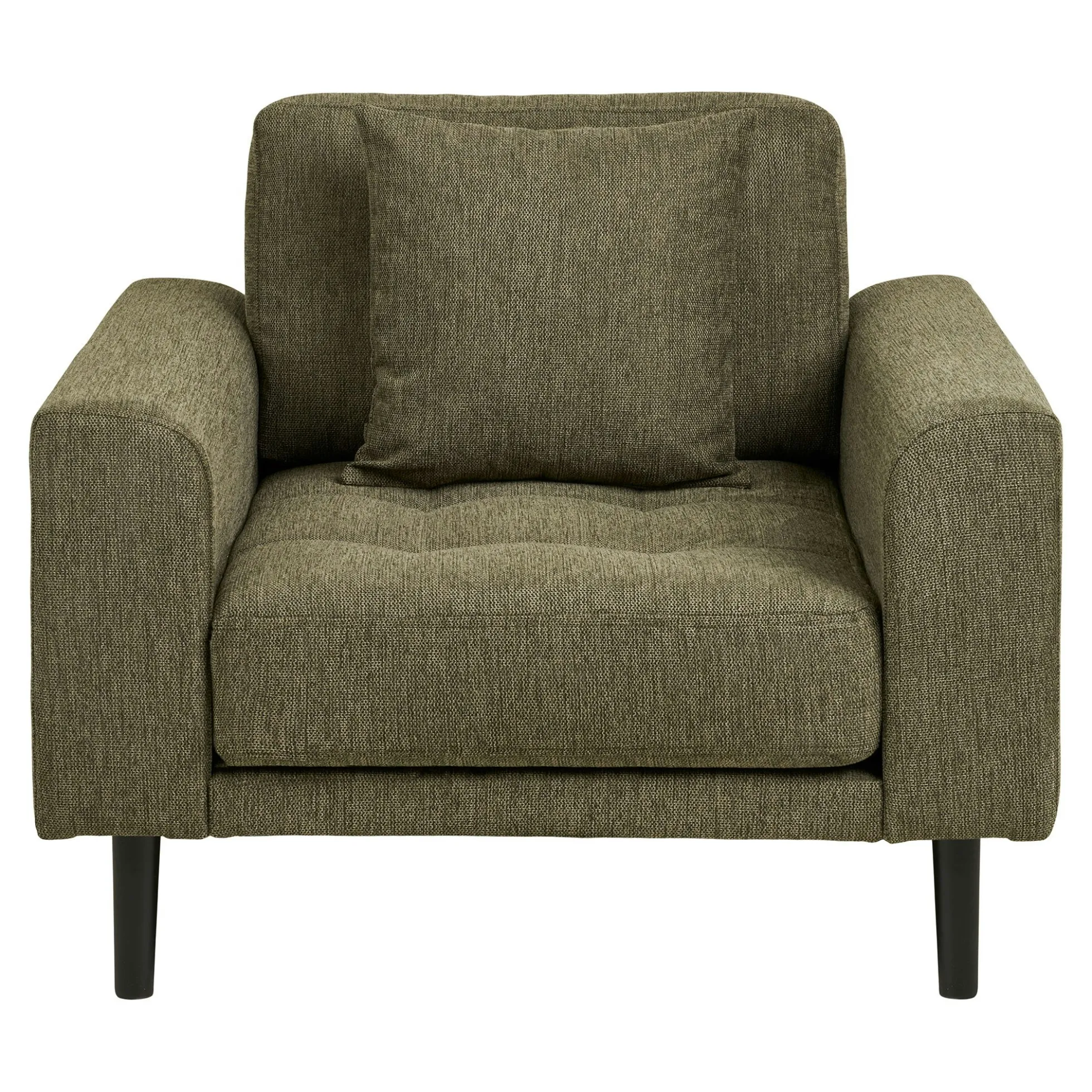 Fauteuil vert olive en tissu ROTTERDAM