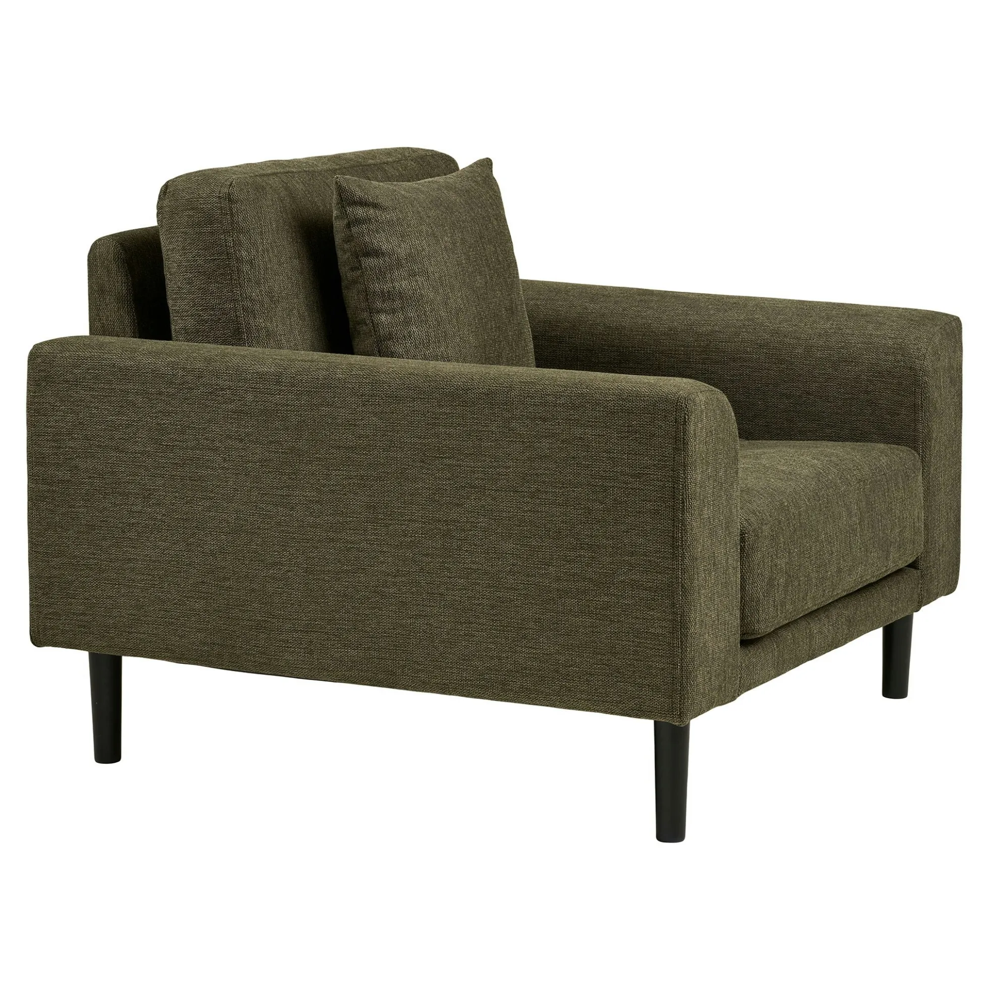 Fauteuil vert olive en tissu ROTTERDAM
