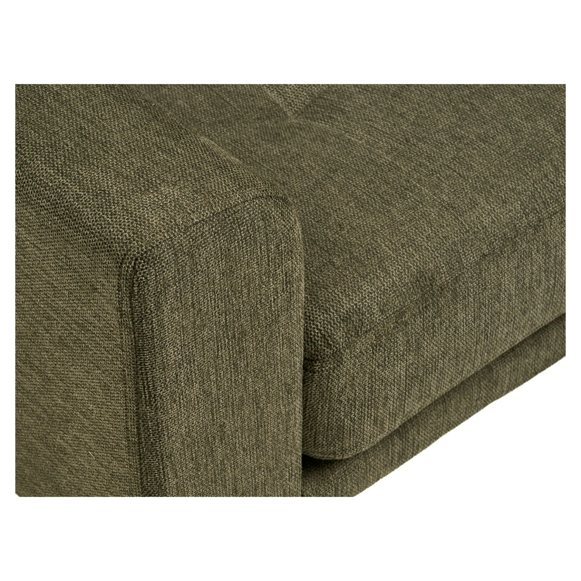 Fauteuil vert olive en tissu ROTTERDAM