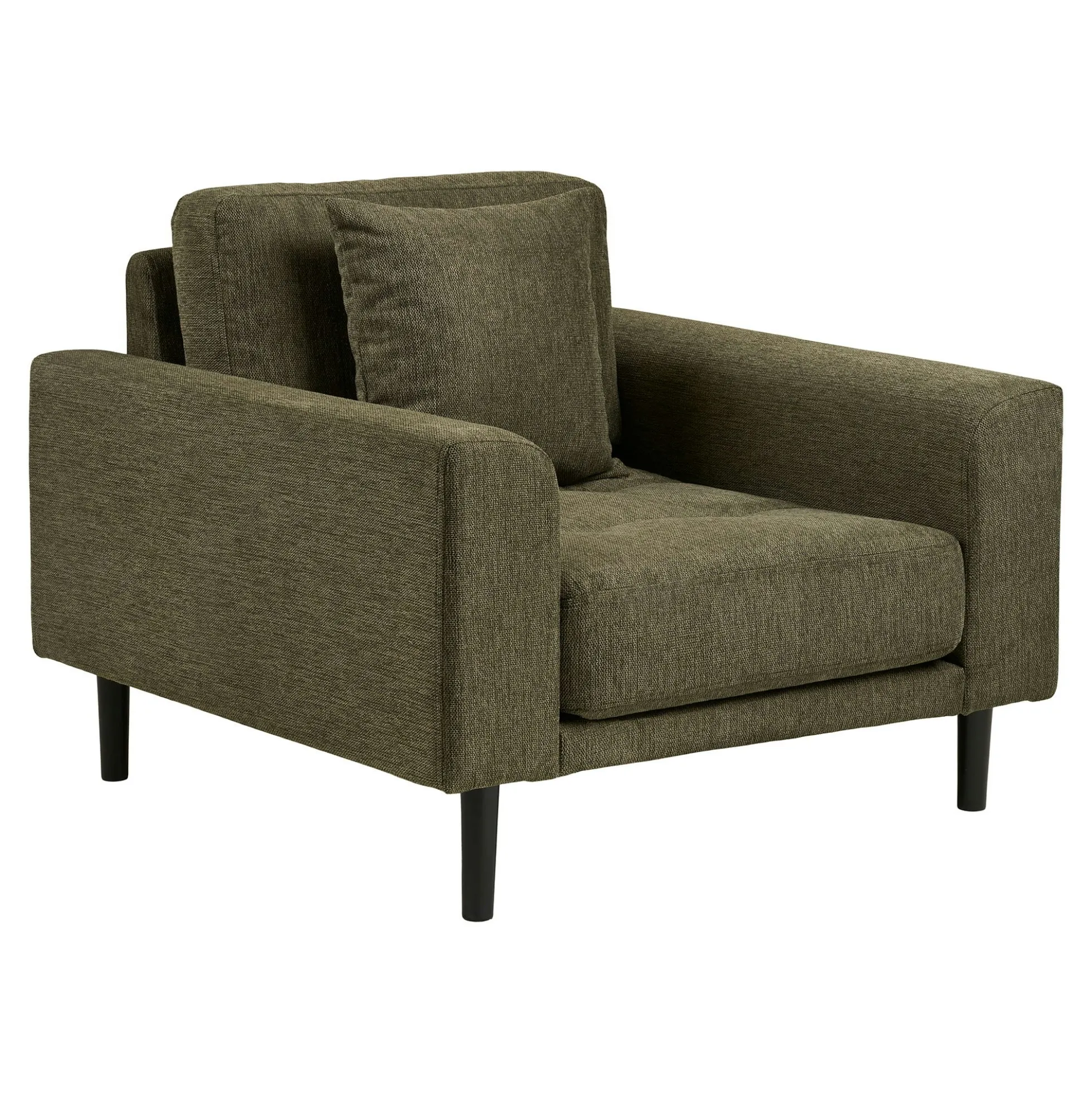 Fauteuil vert olive en tissu ROTTERDAM