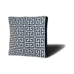 Galette de chaise rembourrée bleu foncé – motif rétro IZMIR