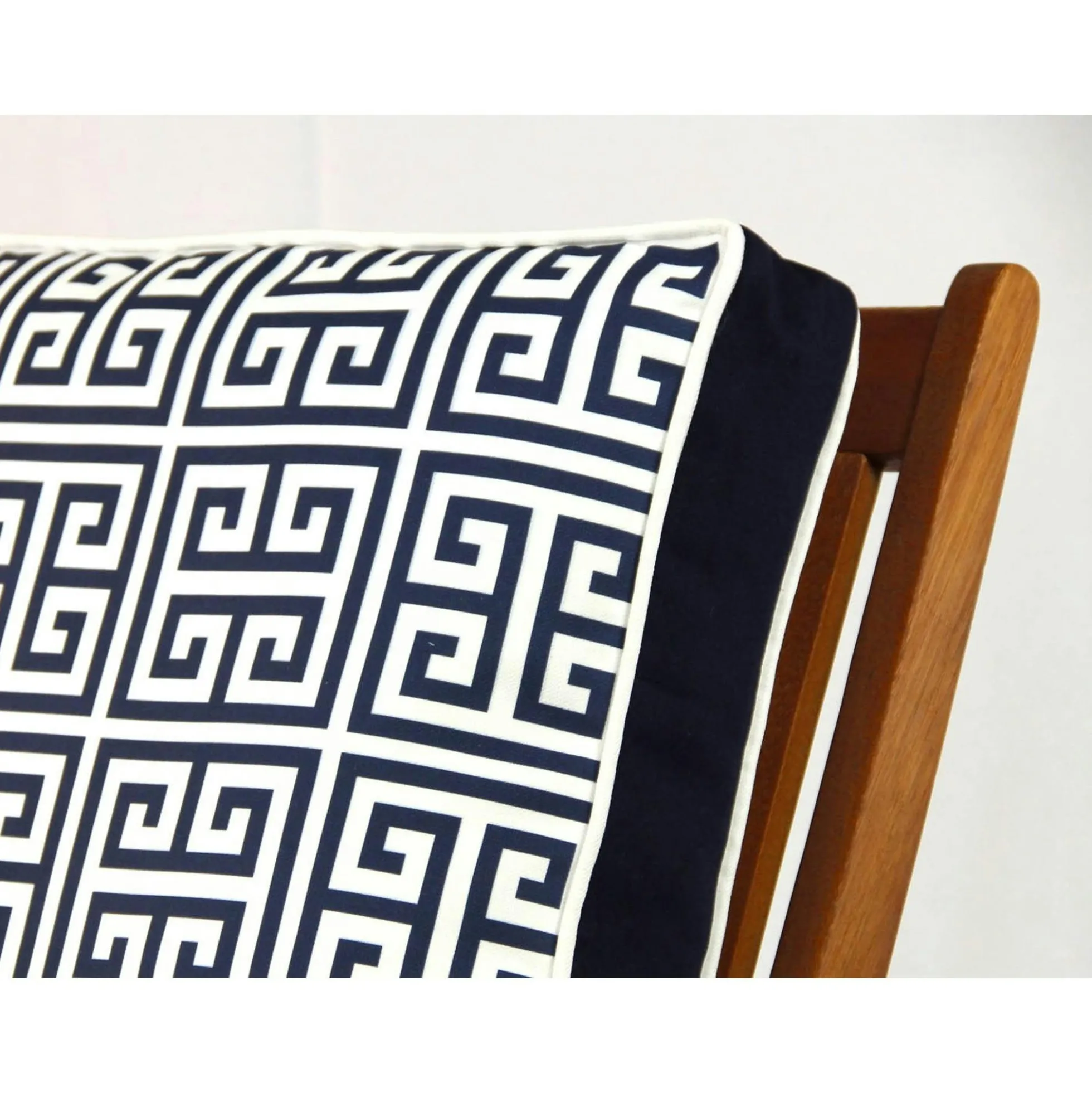 Galette de chaise rembourrée bleu foncé – motif rétro IZMIR