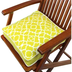 Galette de chaise rembourrée – jaune, motif oriental IZMIR