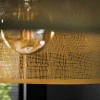 Grande suspension cuivrée et ajourée Ø90 cm RALF