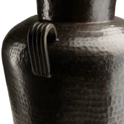 Grand vase alu martelé style amphore couleur cuivre/noir H99,5 cm NADOR
