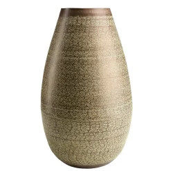 Grand vase antique doré motifs beiges H71 cm NADOR