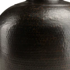 Grand vase rond couleur cuivre/noir effet vieilli H73,5 cm NADOR