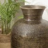 Grand vase rond couleur laiton/noir effet antique H78 cm NADOR