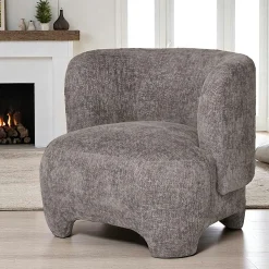 Gros fauteuil design gris BERLIN