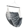Hamac chaise suspendue en tissu gris, noir et blanc MENDOZA