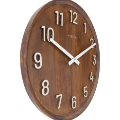 Horloge murale moderne marron