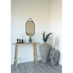 Jarre décorative en terre cuite marron effet vieilli H 60 cm