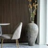 Jarre décorative en terre cuite marron effet vieilli H 80 cm
