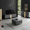 Lampadaire colonne LED gris foncé à télécommande AURA