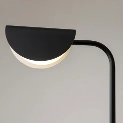 Lampadaire design noir - abat jour plié, interrupteur LENORE