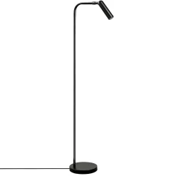 Lampadaire design noir minimaliste à tête orientable SILE