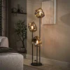 Lampadaire design verre chromé 3 blocs NIAGARA
