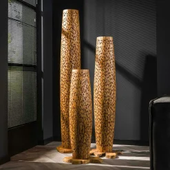 Lampadaire en bois de teck recyclé 145 cm JAVA