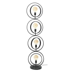 Lampadaire industriel anneaux doubles 4 lampes TRIBECA