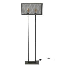 Lampadaire industriel grillagé forme rectangle RALF